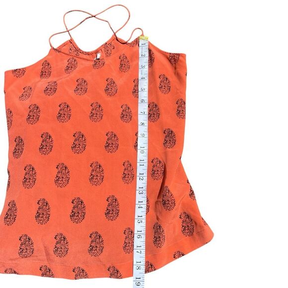 MADEWELL Orange Parsley Print Strapy Blouse Size XS - Picture 5 of 6